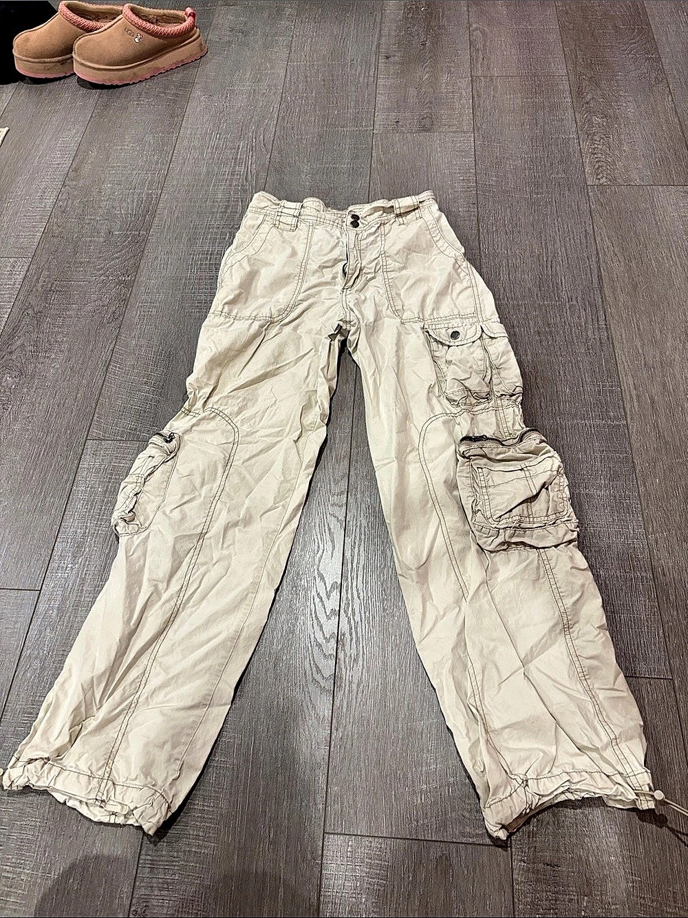 Cargo Jogger Pants in Cream